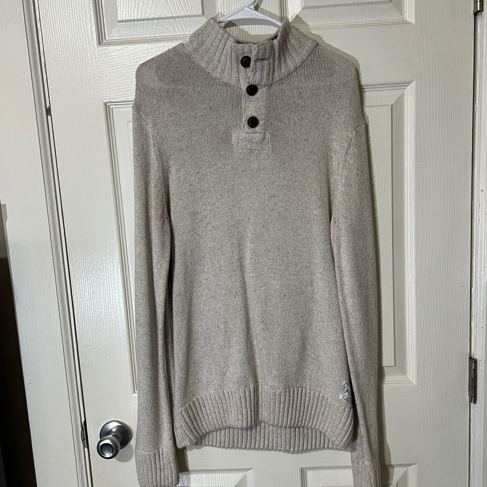 Aeropostale Men's Beige/Oatmeal Pullover Sweater